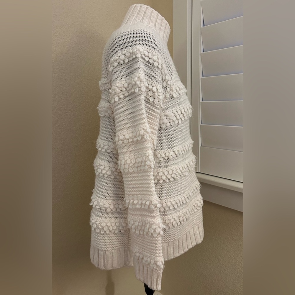 Lou & Grey Women’s Sweater Pullover Sz Large Cream Ivory Chunky Oversized - Picture 5 of 10